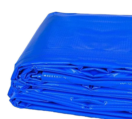 Picture of 6-ft x 8-ft Blue Super Heavy Duty PVC Vinyl Tarp