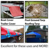 Picture of 6-ft x 8-ft Blue Super Heavy Duty PVC Vinyl Tarp