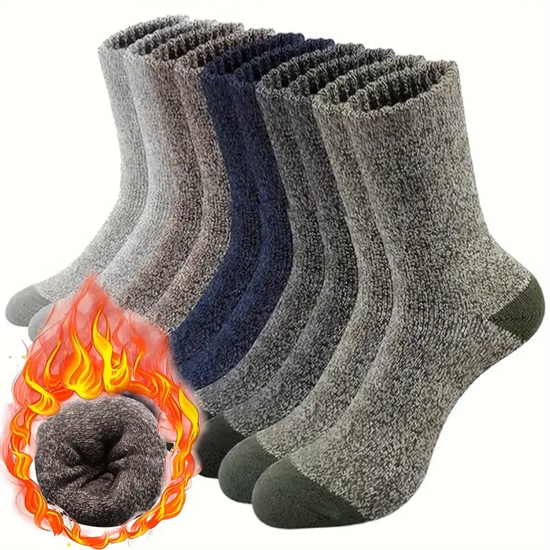 Picture of 5 Pairs Of Men's Merino Cotton Wool Socks For Men