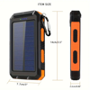 Picture of Solar Mobile Power, Mobile Power, Portable Charger For All Devices - 10000/8000 MAh Long Lasting, Travel Camping, LED Flashlight, Carabiner