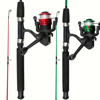 Picture of Ambidextrous Fiberglass Fishing Rod & Reel Combo Set with Tackle Box - Medium Light Power, 39.37-inch Telescopic Rod, Rotating Spool, Medium Fast Action - Portable Carp Fishing Gear for Travel