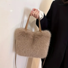 Picture of Newly Designed Ladies' Plush Crossbody Bag: Multifunctional Faux Fur Handbag, Fluffy Fashion Design, Adjustable Strap, Solid Color, Lightweight, Perfect for Autumn, Winter, and Spring Outings, Casual Shopping, Dinners, and Gifts for Wife, Girlfriend