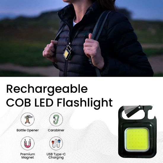 Picture of Nanoflash Light Mini Rechargeable Flashlight with Bottle Opener